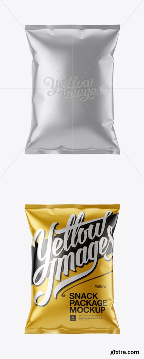 Matte Metallic Snack Package Mockup 13269