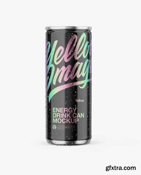 Metallic Can W/ Glossy Finish Mockup 46312