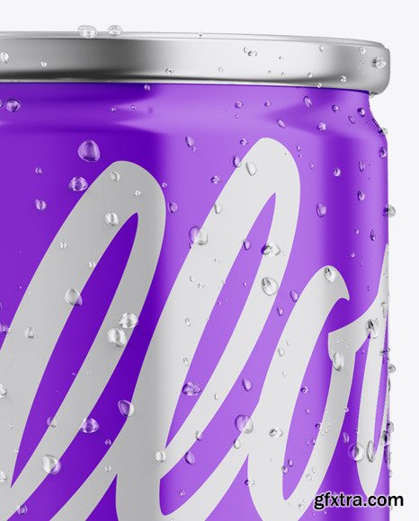 Metallic Can W/ Glossy Finish Mockup 46312