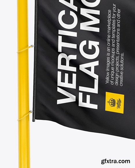 Vertical Sail Flag Mockup 16955