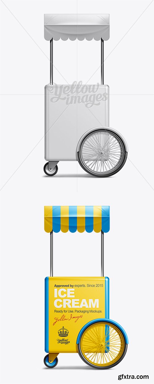 Ice Cream Cart with Umbrella Mockup 10591