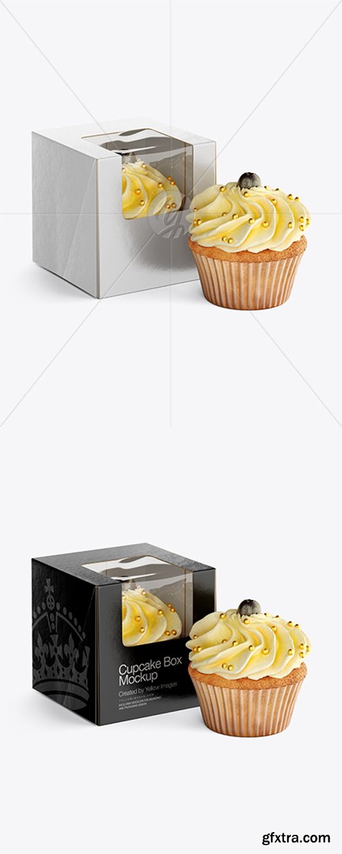 Cupcakes w/ Box Mockup 37997