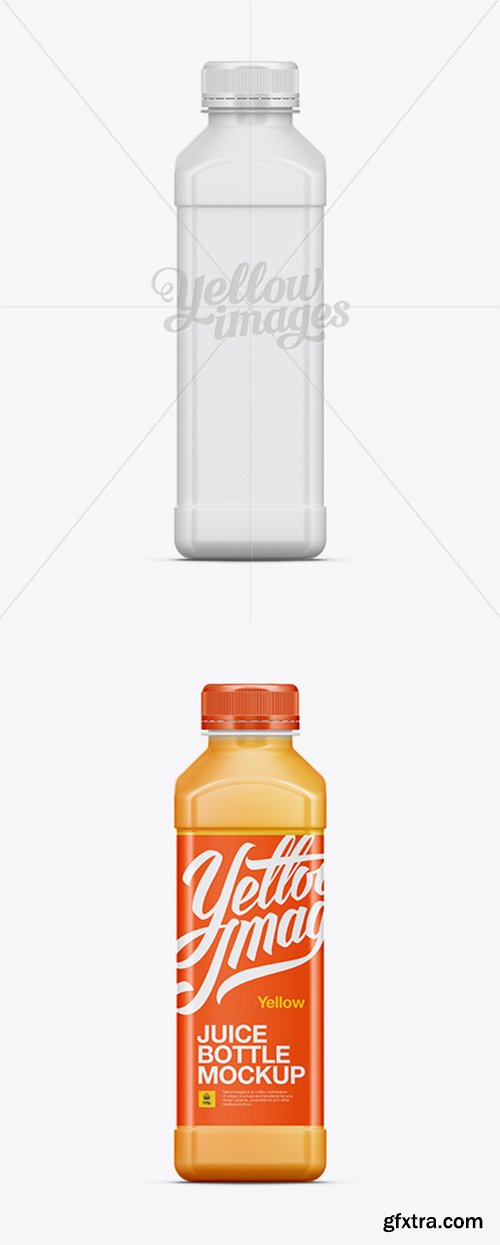 Matte Plastic Juice Bottle Mockup 11700