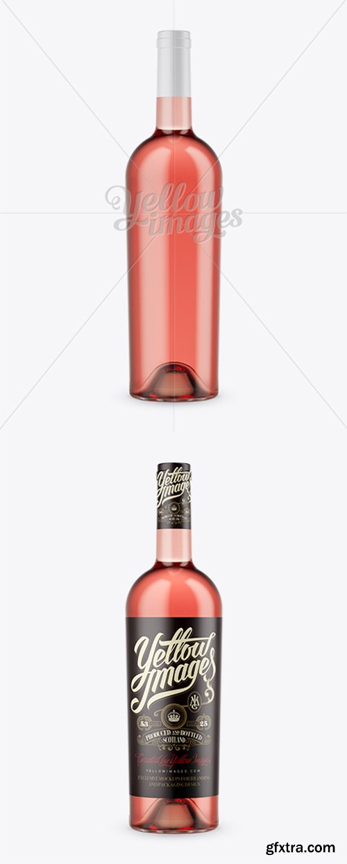 Pink Bottle For Wine Mockup 11723