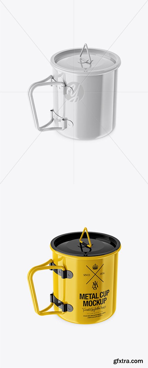 Glossy Metal Cup Mockup 36810