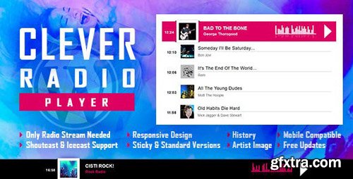 CodeCanyon - CLEVER v1.1 - HTML5 Radio Player With History - Shoutcast and Icecast - WordPress Plugin - 23950259