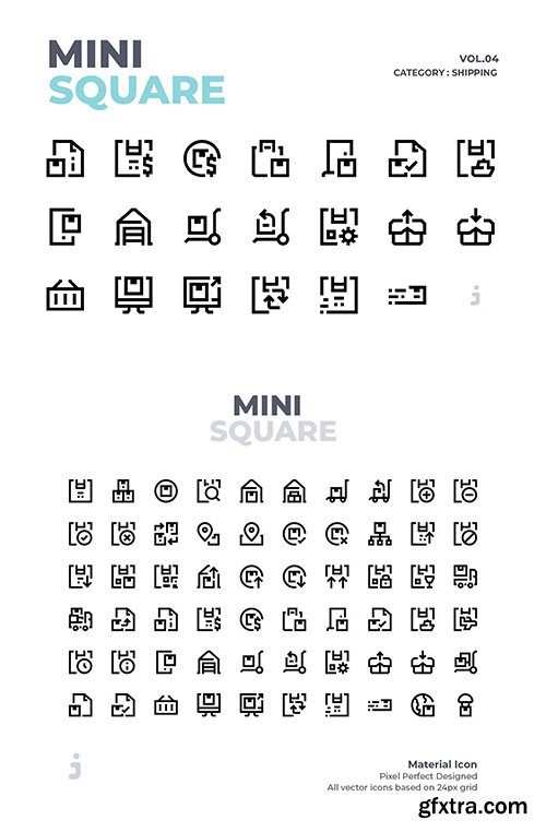 Mini square - 60 Shipping Icons