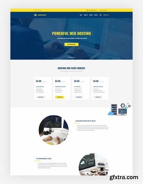 Hosting & Domain Server PSD Template