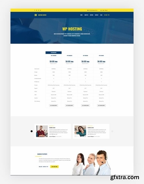 Hosting & Domain Server PSD Template