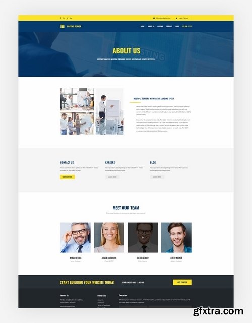 Hosting & Domain Server PSD Template