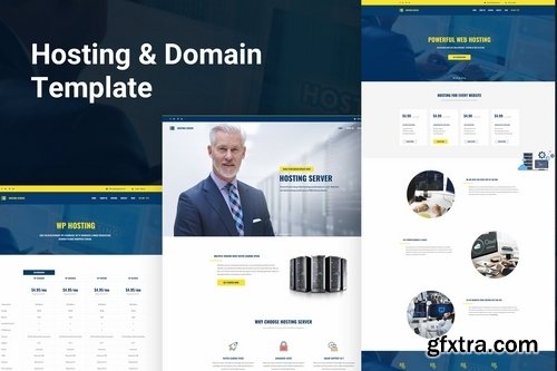 Hosting & Domain Server PSD Template