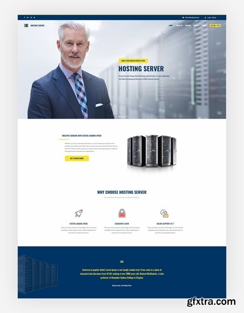 Hosting & Domain Server PSD Template