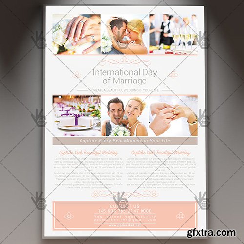 International day of marriage - Premium flyer psd template