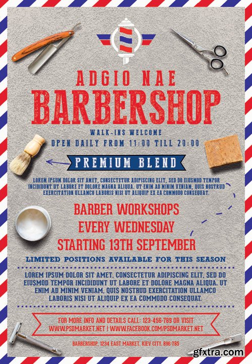 Barbershop - Premium flyer psd template