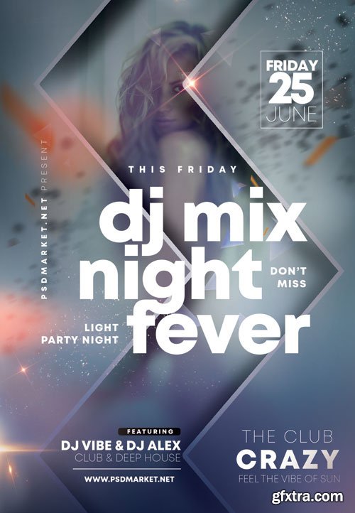 Dj mix party - Premium flyer psd template