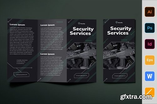 Security Services Poster Flyer Business Card Brochure Bifold Trifold