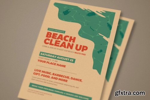 Beach Clean Up Event Flyer