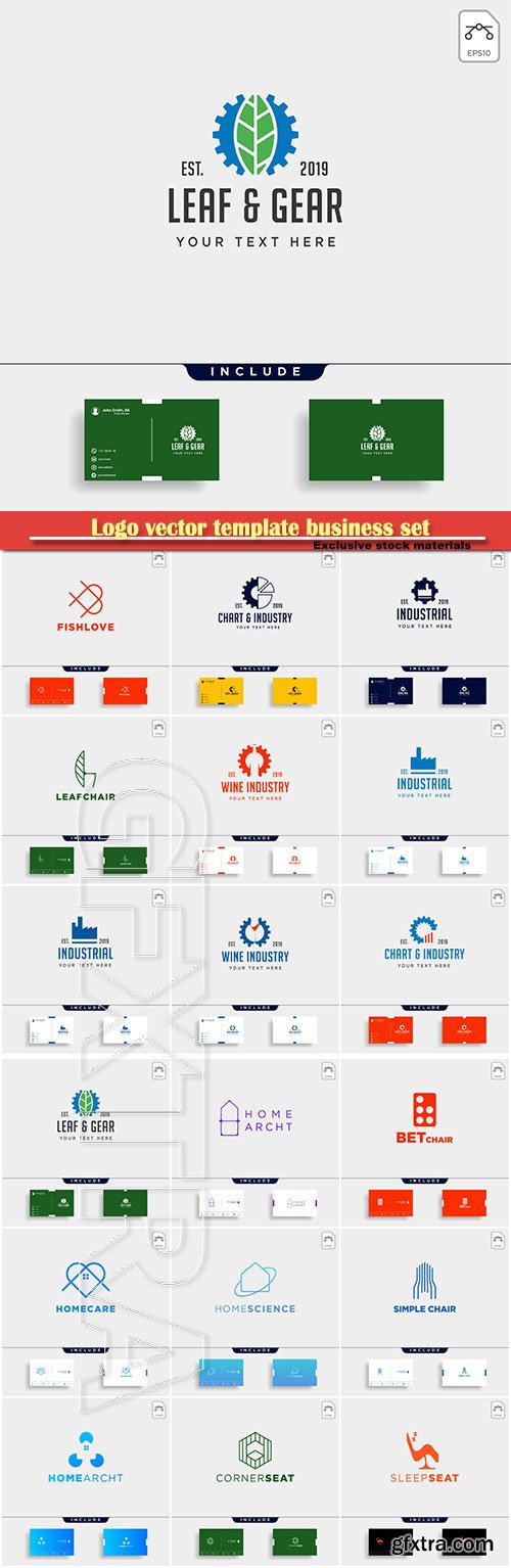 Logo vector template business set # 10