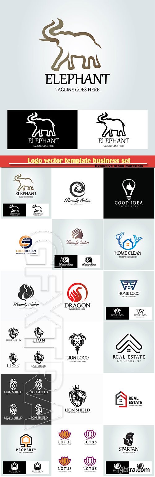 Logo vector template business set # 11