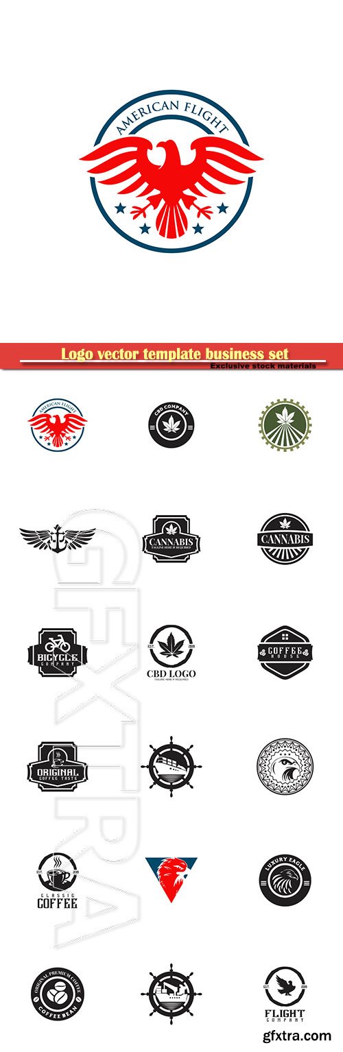 Logo vector template business set # 12