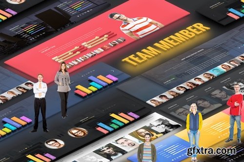 Team Member UI Kits 01 - Fullwidth Layout