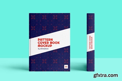 Floral Pattern Cover Book Mockup