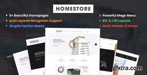 ThemeForest - HomeStore v1.0.0 - Modern, Minimal & Multipurpose Shopify Theme with Sections - 23147711