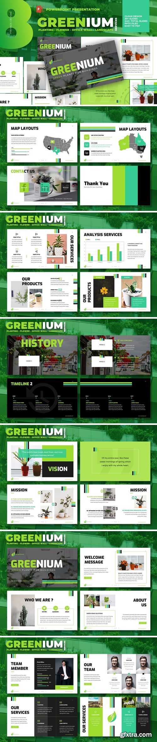 Greenium - Planting Services Powerpoint and Keynote