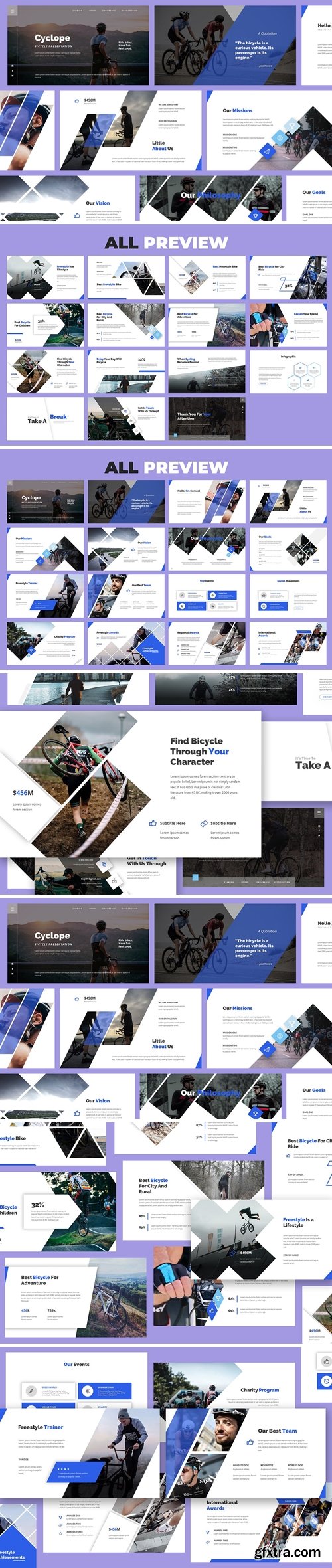 Cyclope - Bicycle Powerpoint and Keynote Template