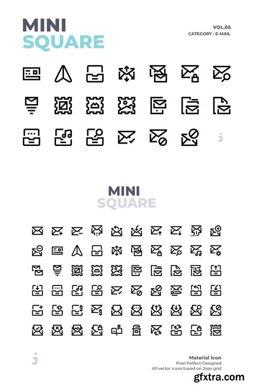 Mini square - 60 E-Mail Icons