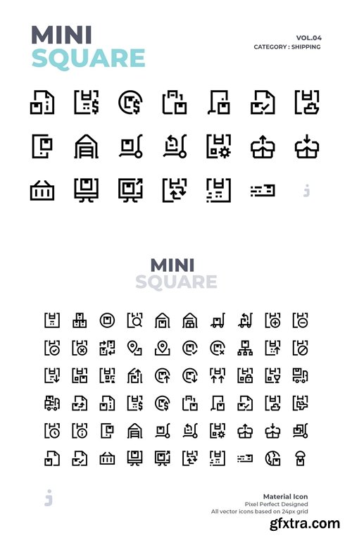 Mini square - 60 Shipping Icons