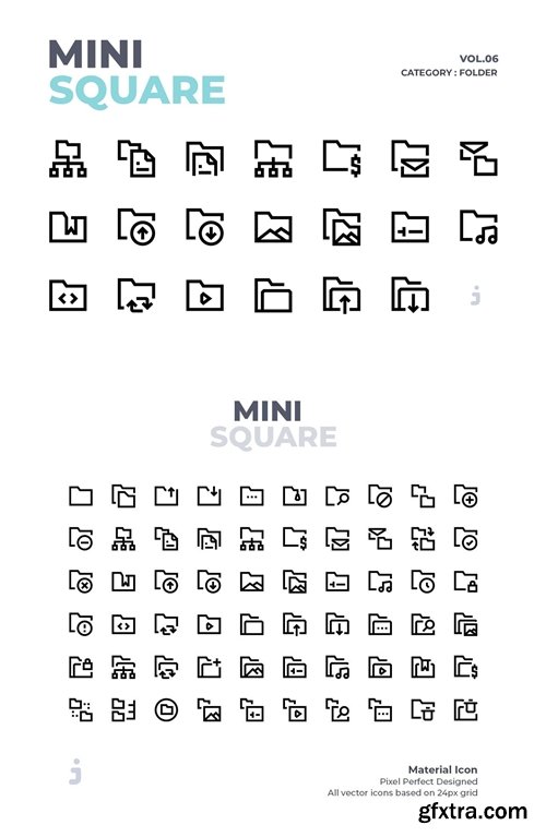 Mini square - 60 Folder Icons