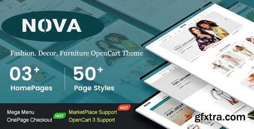 ThemeForest - Nova v1.0.0 - Responsive Fashion & Furniture OpenCart 3 Theme with 3 Mobile Layouts Included - 23783518