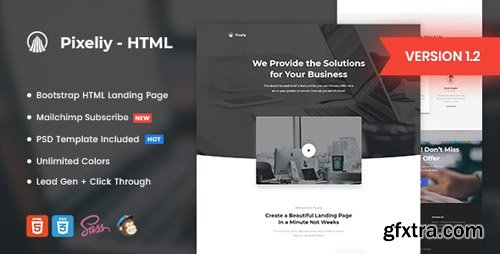 ThemeForest - Pixeliy v1.2 - Business HTML Landing Page Template - 22858227