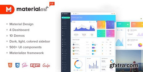 ThemeForest - Materialart v1.0 - Powerful Material Admin Template - 22511427