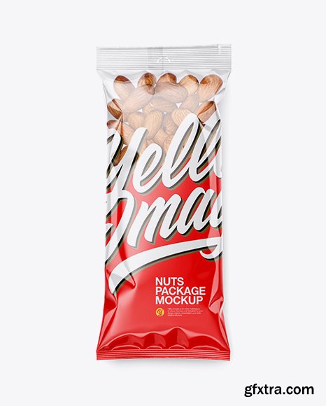 Clear Plastic Pack w/ Almonds Mockup 44084