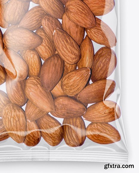 Clear Plastic Pack w/ Almonds Mockup 44084