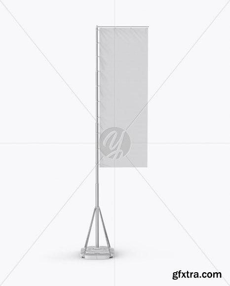 Vertical Sail Flag Mockup 19493