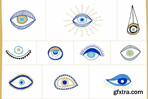 Evil Eye Illustrations + Patterns