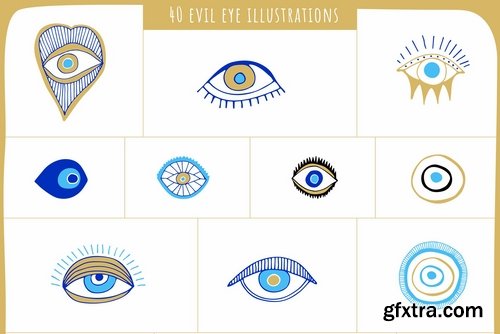 Evil Eye Illustrations + Patterns