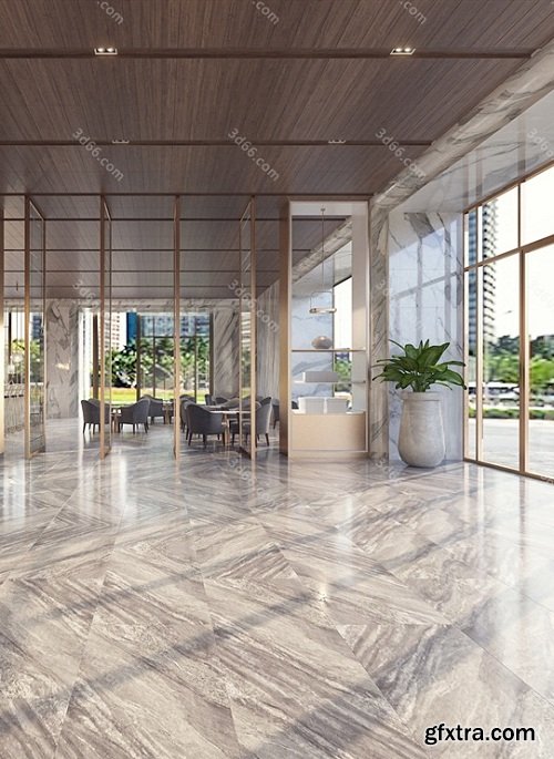 Modern Lobby & Reception Interior Scene 01 (2019)