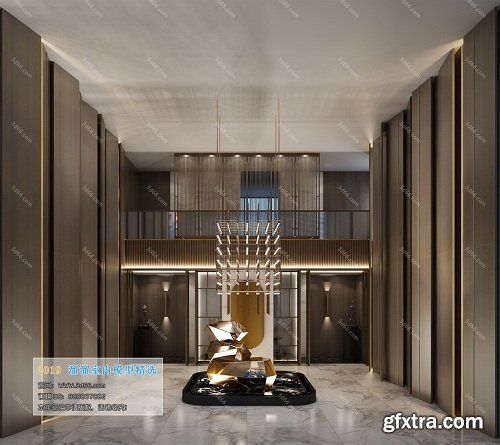 Modern Lobby & Reception Interior Scene 02 (2019)