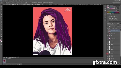 Learn vector face art in photoshop from nothing to everything