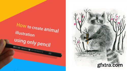 How to make animal illustration using only pencil