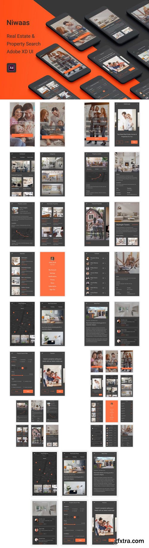 Niwaas - Real Estate & Property Search (Adobe XD)