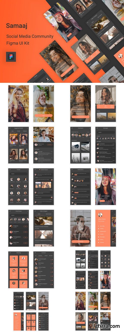 Samaaj - Social Media Community Figma UI Kit
