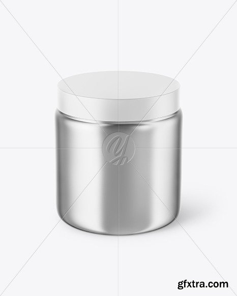 Metallized Plastic Jar Mockup 46262