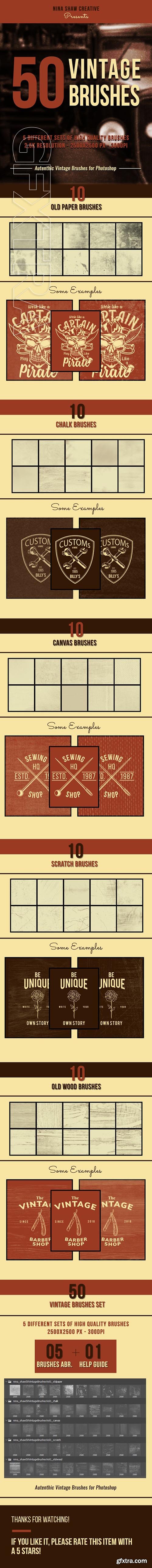 GraphicRiver - 50 Vintage Brushes 24051283