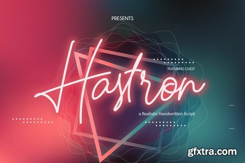 Hastron Neon Monoline Script