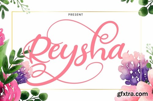 Reysha Flower Script Font